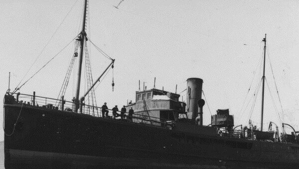 Scillonian I aground - wartime - 1942