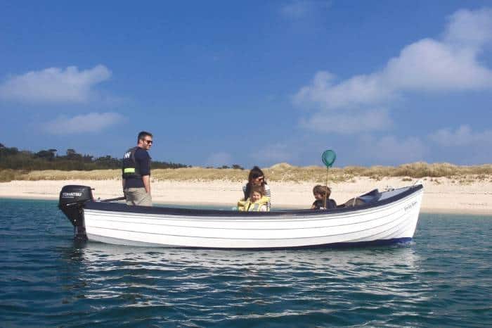 Family in a boat