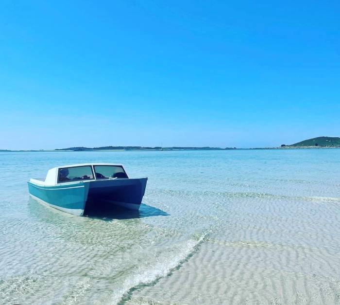 Turquoise waters and a boat